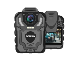 Câmera corporal Boblov T5 1296p com gravação de áudio e visão noturna, câmera policial portátil, 64 GB, Bestvite (preta)