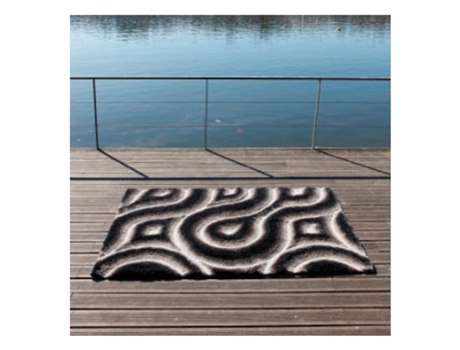 Tapete CARVING (200 x 300 - Poliéster - Preto)