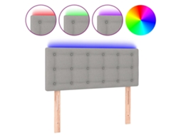 Cabeceira de Cama com Luzes Led Tecido Cinza claro MAISON EXCLUSIVE (80x5x78 cm)