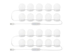 Conjunto de Luzes de Espelho 2 Pcs Branco 4,5x4,5x4,8 cm Plástico MAISON EXCLUSIVE