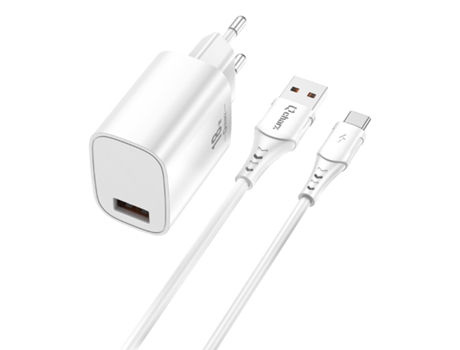 Kit Carregador Qcharx Artemisia 3a 18w Cabo Usb Branco Para Tipo C Qcharx International