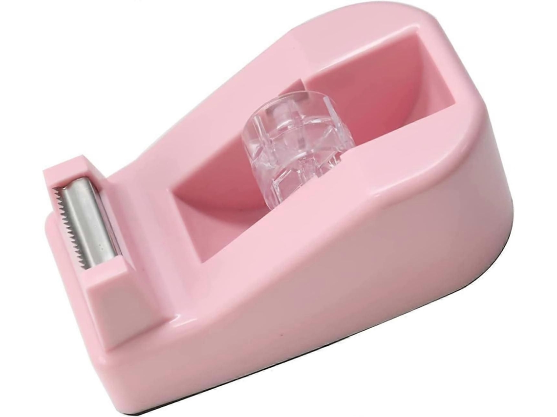 Dispensador de Fita Adesiva Reforçado/dispensador de Fita de Mesa 1 Unidade GOKOCO (rosa)