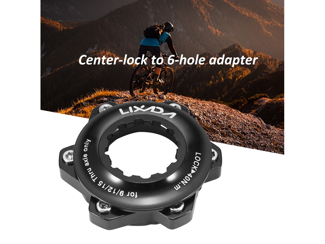 Adaptador Centerlock para Disco de Freio 6 bolt, Alumínio, Compatível com Eixos 9/12/15mm | S/MARCA