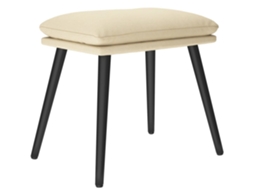 Apoio de pés VIDAXL Creme Tecido (45x29.5x39 cm )