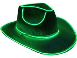 Chapéu De Cowboy Com Led E Luz Led Sem - Design Resistente E Versátil