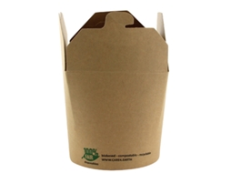 Caixa de Lanche PAPSTAR Pura Quadrada 230 Ml Marrom