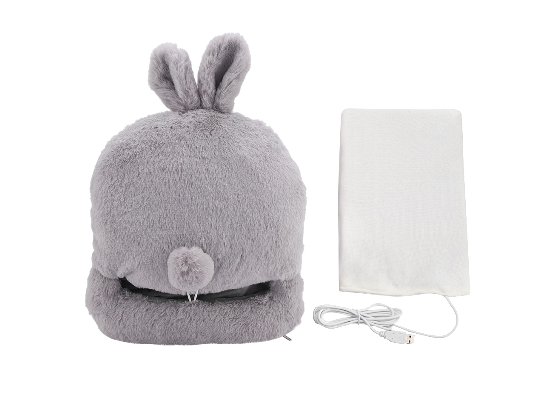 Laxiscreed Aquecedor De Pés Usb Com Coelho Animado, Estilo Nariz Grande, Alimentado Por 5v2a, Para Conforto