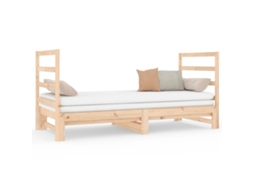 Day Bed, Day Beds Vidaxl Marrom Madeira De Pinho (n/a)