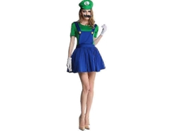 2026 fantasia de Cosplay Super Mario Luigi Adulto e Criança de Alta Qualidade para Festa de Carnaval e Halloween