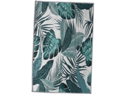 Tapete Quadrado de Folha de Bananeira Verde, 2 Peças, para Chão, Porta, Banheiro Externo, Estilo Natural. CHABERLU