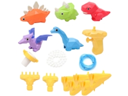 Mali 16 Pcs Brinquedos de Banho Dinossauro para Crianças com Sprinkler Brinquedos de Dinossauro para Banho Verão