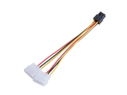 Adaptador Conector De Cabo De Alimentação Ide Y Pci-e 2 Ide Dual 4 Pinos Ide Macho Para 6 Pinos Fêmea