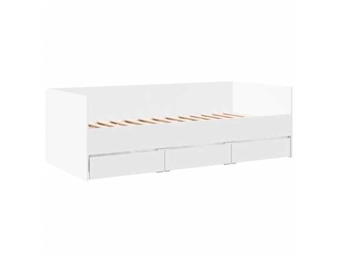 Daybed, Daybeds Vidaxl Branco Madeira Processada (90 X 190 Cm)