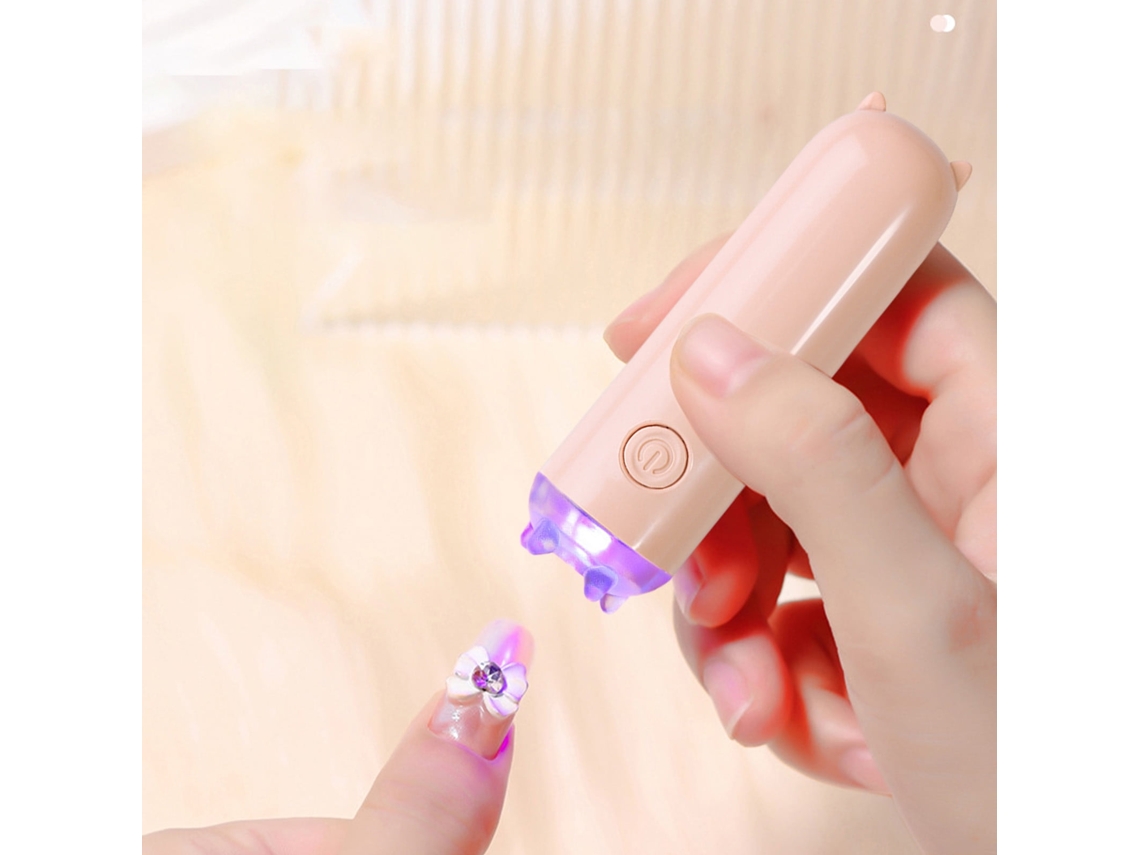 Lâmpada Led Portátil Para Manicure Em Gel, Mini Lâmpada De Mão De 3w Para Secagem Rápida Em Salão De Beleza Em Casa, Rosa