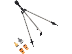 Aspersor Giratório Para Jardim Com Base Tripé Ajustável E Adaptador Para Mangueira De 3/4 De Polegada.