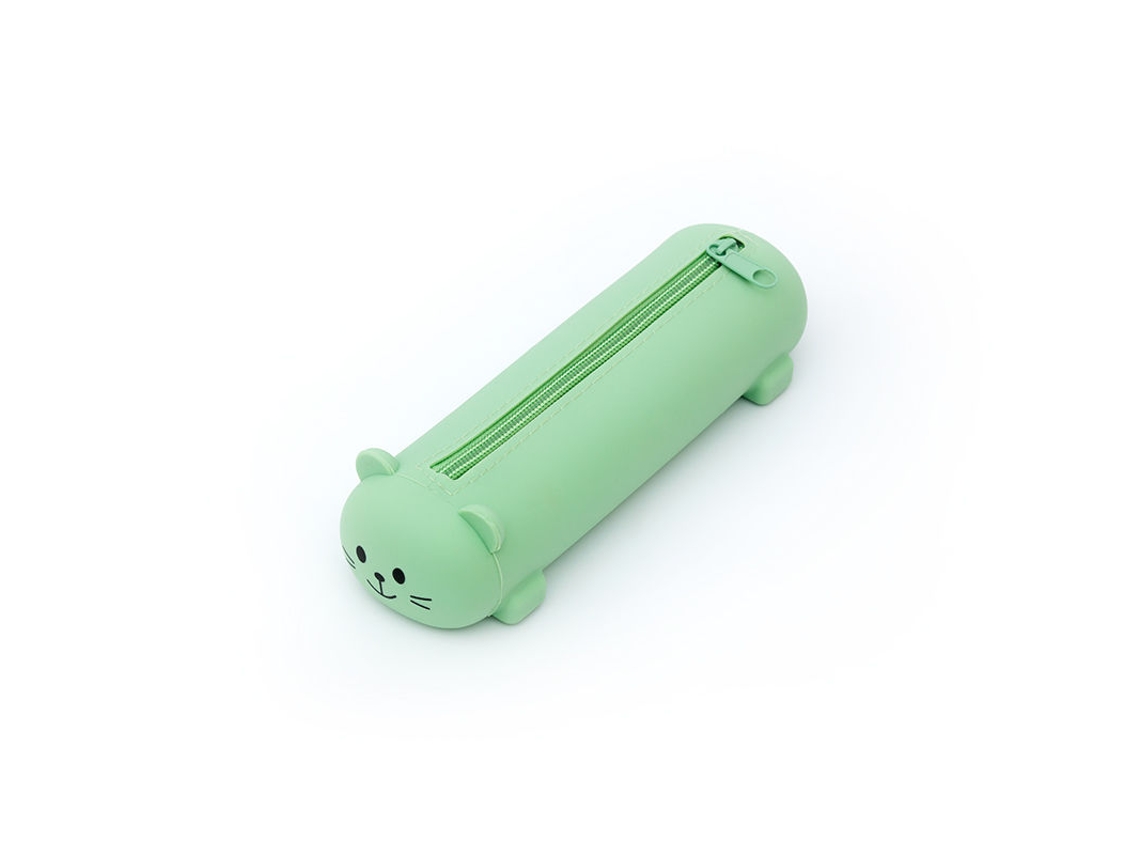 Estojo para Lápis, Macio, Silicone, Verde AQUAFORGE