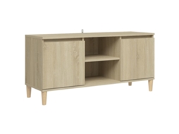 Tv Cabinet, Tv Cabinets Vidaxl Marrom Madeira Processada (n/a)