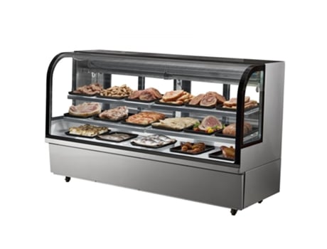 Vitrine Refrigerada 901l Inox Com Prateleiras Ajustáveis, Led E Controlo De Temperatura 2 8°c Tekmaquinas
