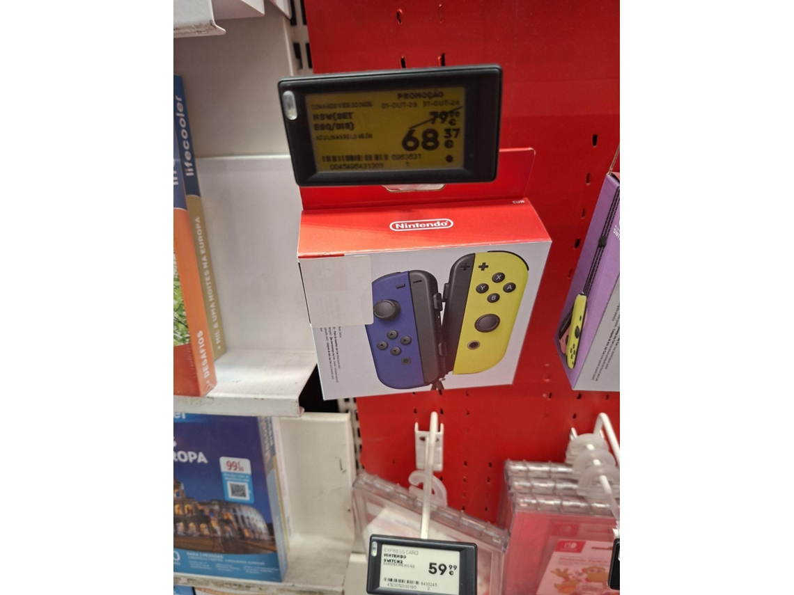 Joy-Con Nintendo Switch (Outlet Caixa Aberta - Set Esq/Dir - Azul e Amarelo Neón)
