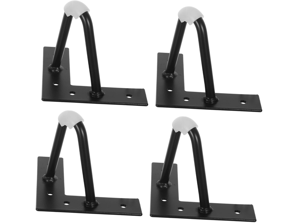 Villcase Conjunto De 4 Pés Ferro Para Móveis Em Formato V, Estilo Grampo De Cabelo, Cor Preta, Para Mesas De Centro