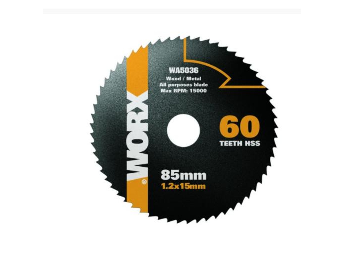 Disco multiusos 85mm 60T HSS-WX423 - Worx