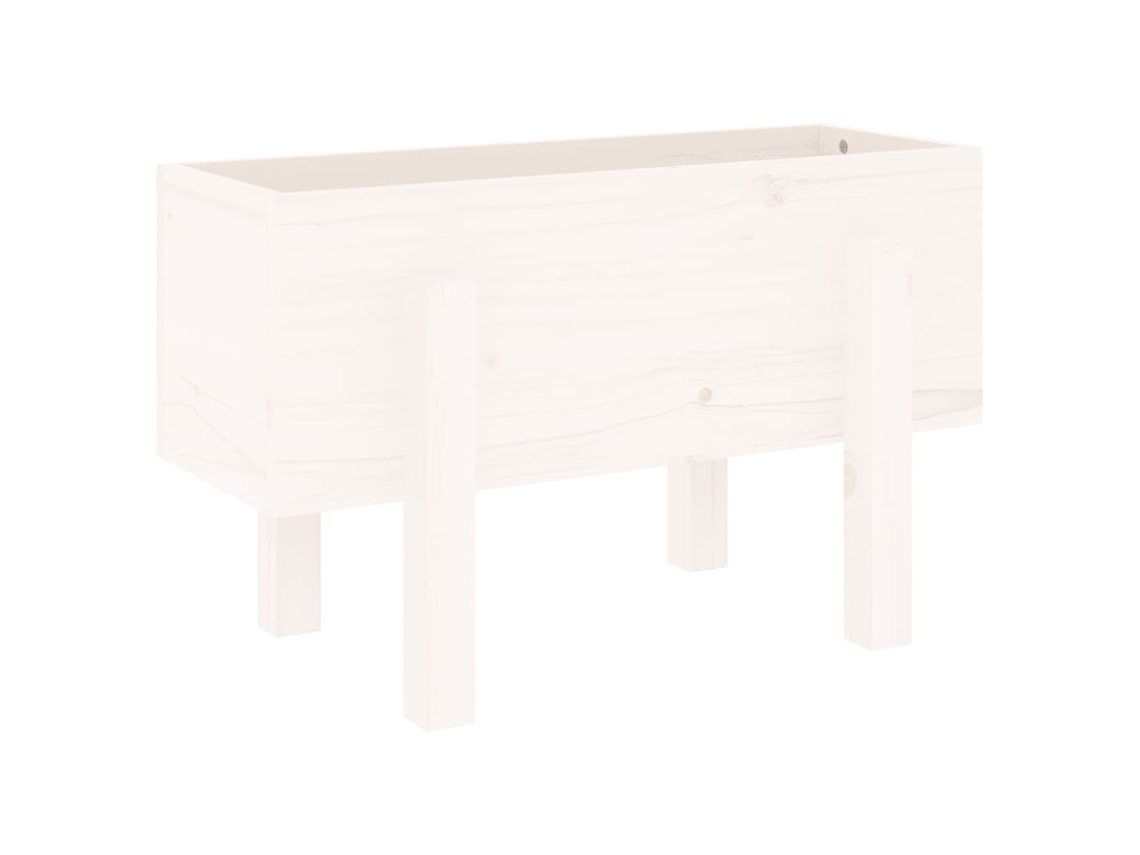 Garden Planter, Garden Planters Vidaxl Branco Madeira De Pinho (62 X 30 X 38 Cm)