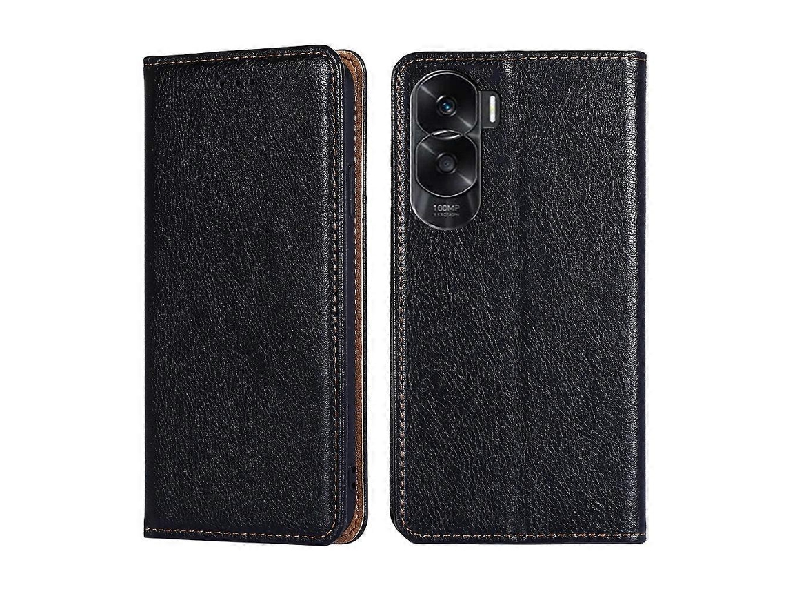 Capa De Couro Magnética Com Acabamento Fosco E Cor Sólida Para Honor X50i 5g / 9 Lite