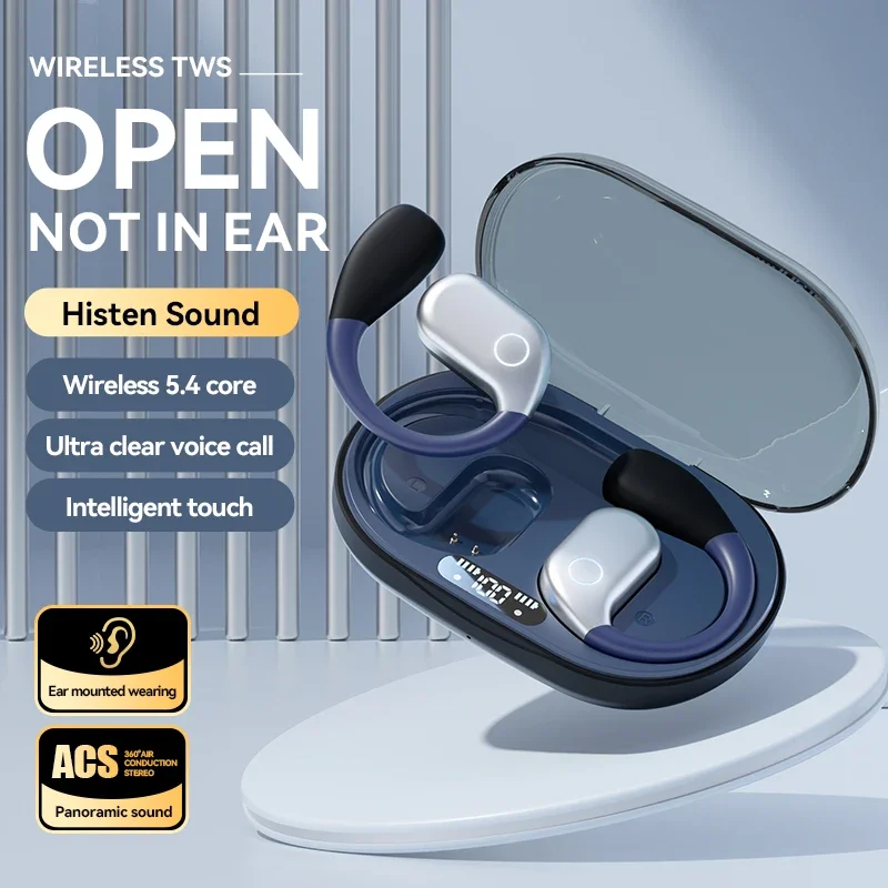 Fones de Ouvido Bluetooth com Design Aberto MDUG (ouro Rosa)