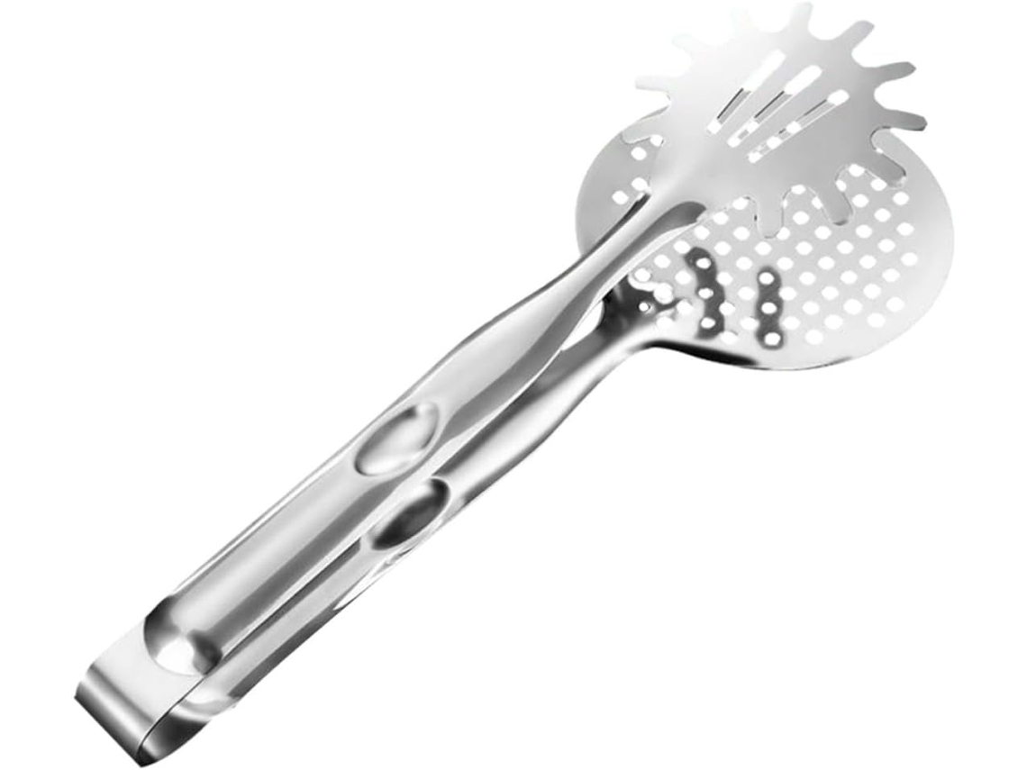 Pinça De Aço Inoxidável Para Fritura Com Função Drenagem Óleo, Fácil De Segurar, Ideal Para Alimentos Fritos E Churrasco