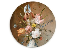 O Quadro Natureza Morta Com Flores - Balthasar Van Der Ast - Pintura 60x60 Cm