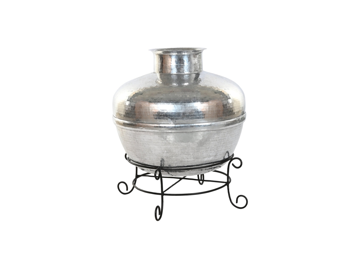 Vaso XL de Alumínio com Suporte de Ferro 75x75x90cm ALEXANDRA HOUSE LIVING