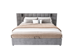 Cama Alta Metálica 140x200 com Escada e Escrivaninha PAPRIKA