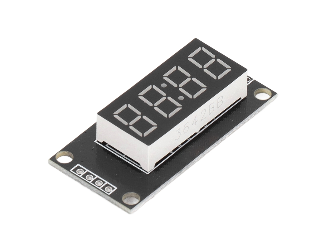 Laxiscreed Módulo De Display Led Digital Azul 4 Dígitos 0.36 Polegadas Com Relógio E Alimentação 5v