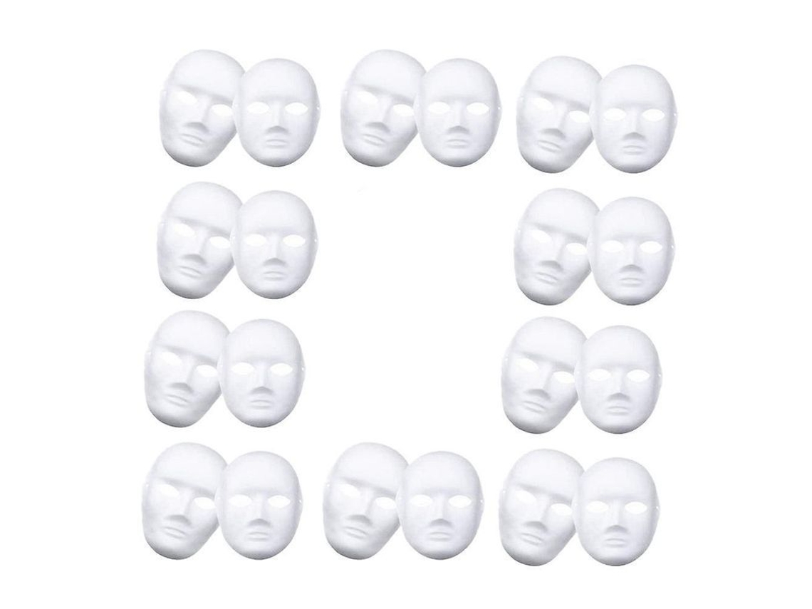 2026 máscaras Blancas Diy 12pcs para Fiestas de Disfraces Baile Cosplay Masquerade Branco
