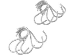Ganchos em S de aço inoxidável reforçado, 10 unidades, 5 cm – Ganchos para pendurar na cozinha, banheiro e quarto