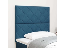 Vidaxl Cabeceira Azul Escuro 100 Cm Veludo