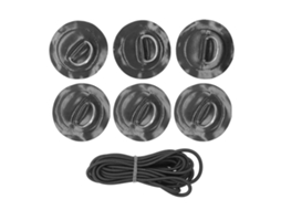 Tiras Elásticas Com Fivela, 6 Unidades, Preto, Para Fixação