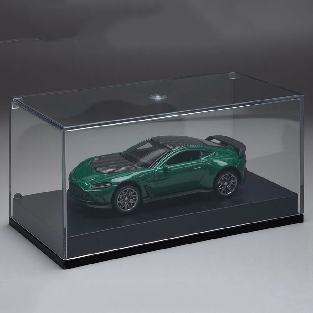 (v12 Preto E Verde) Escala 1:64 - Carroceria De Metal, Pneus De Borracha, Modelo De Carro Esportivo