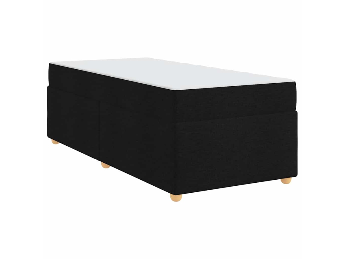 Conjunto 1 Cama Moderna Vidaxl Preto Tecido (90 X 190 Cm)