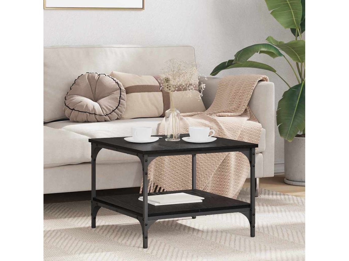 Vidaxl Mesa De Centro Carvalho Preto 55 X 55 X 40 Cm