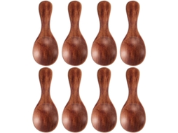 Colheres de Madeira Nova Line, Pequenas, Artesanais, 8 Unidades | S/MARCA