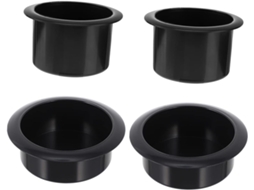 Conjunto de 4 peças de porta-flocos de anel embutido, ABS, 110 mm x 85 mm, para carro