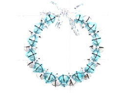 Guirlanda de Sino de Natal Grande Azul Prateado AURUM