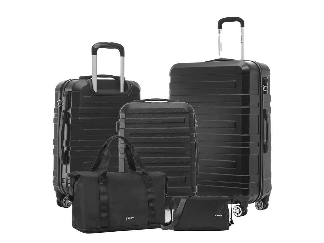 Conjunto De Malas, Material Abs Durável, Design Ergonômico, Preto (20+24+28 Polegadas)