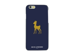 Ines De La Fressange Capa Para Apple Iphone 6/6s Semi-sólida Com Design Glitter Fawn Azul