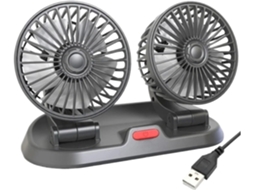 Ventilador De Carro Com Rotação 360 Graus E Cabeça Dupla, Modelo Car Flash F410, Ventilador Dobrável Com Rotação De
