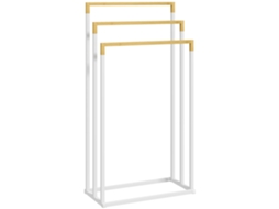 Toalheiro de Pé Aço Cor Branco 45x22,5x86 cm Kleankin