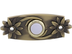 Campainha De Parede Vintage Em Liga Dourada Com Botão Pressão Casa E Escritório, Com Luz Integrada, Peça De