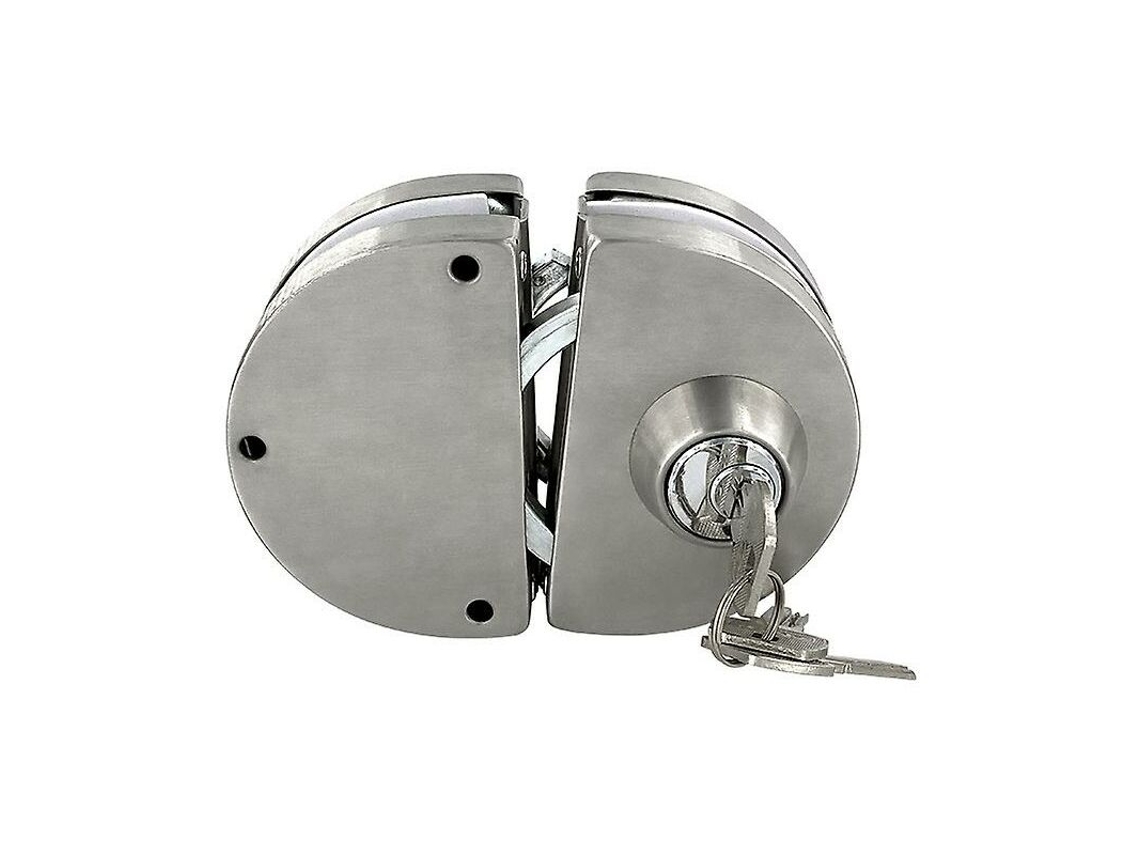 Fechadura Para Porta De Correr Com Chave Aço Inoxidável, Portas Vidro 10 A 12 Mm.