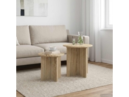 Vidaxl Conjunto De Mesas De Apoio 2 Pcs Carvalho Sonoma